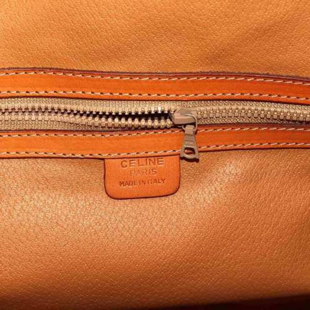 CELINE Macadam Shoulder Bag Leather Brown Gold Hardware - COA included - Picture 9 of 10